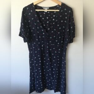 H&M Blue Floral Casual Dress Size 10